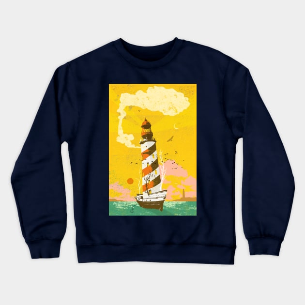 LIGHTHOUSE SHIP Crewneck Sweatshirt by Showdeer